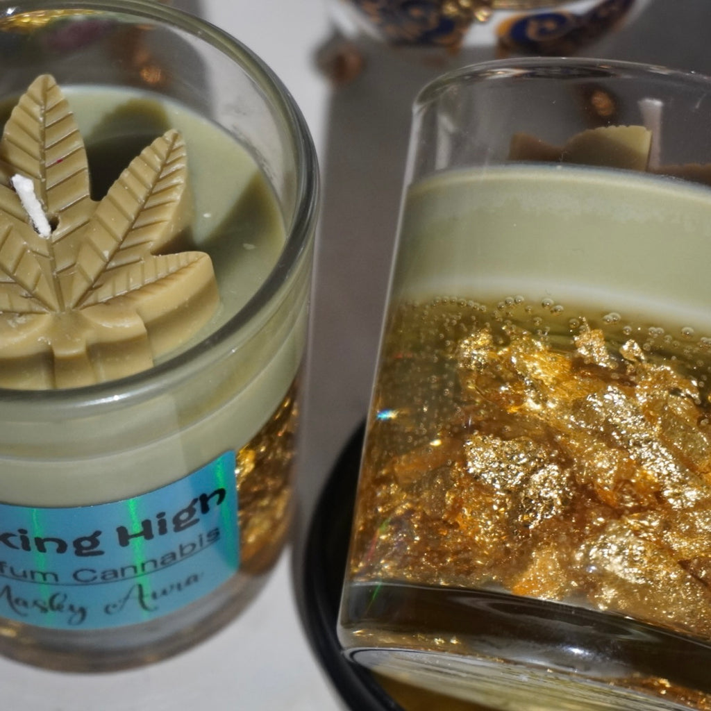 Bougie Fcking High • Senteur Cannabis • Bougie Parfumée Weed • Cadeau Fun & Original