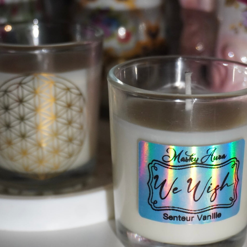 Bougie We Wish • Senteur Vanille des îles • Bougie Parfumée • Cadeau Original