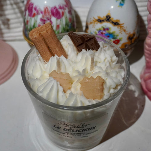 Bougie Le Délicieux • Senteur Pomme Cannelle • Bougie Gourmande