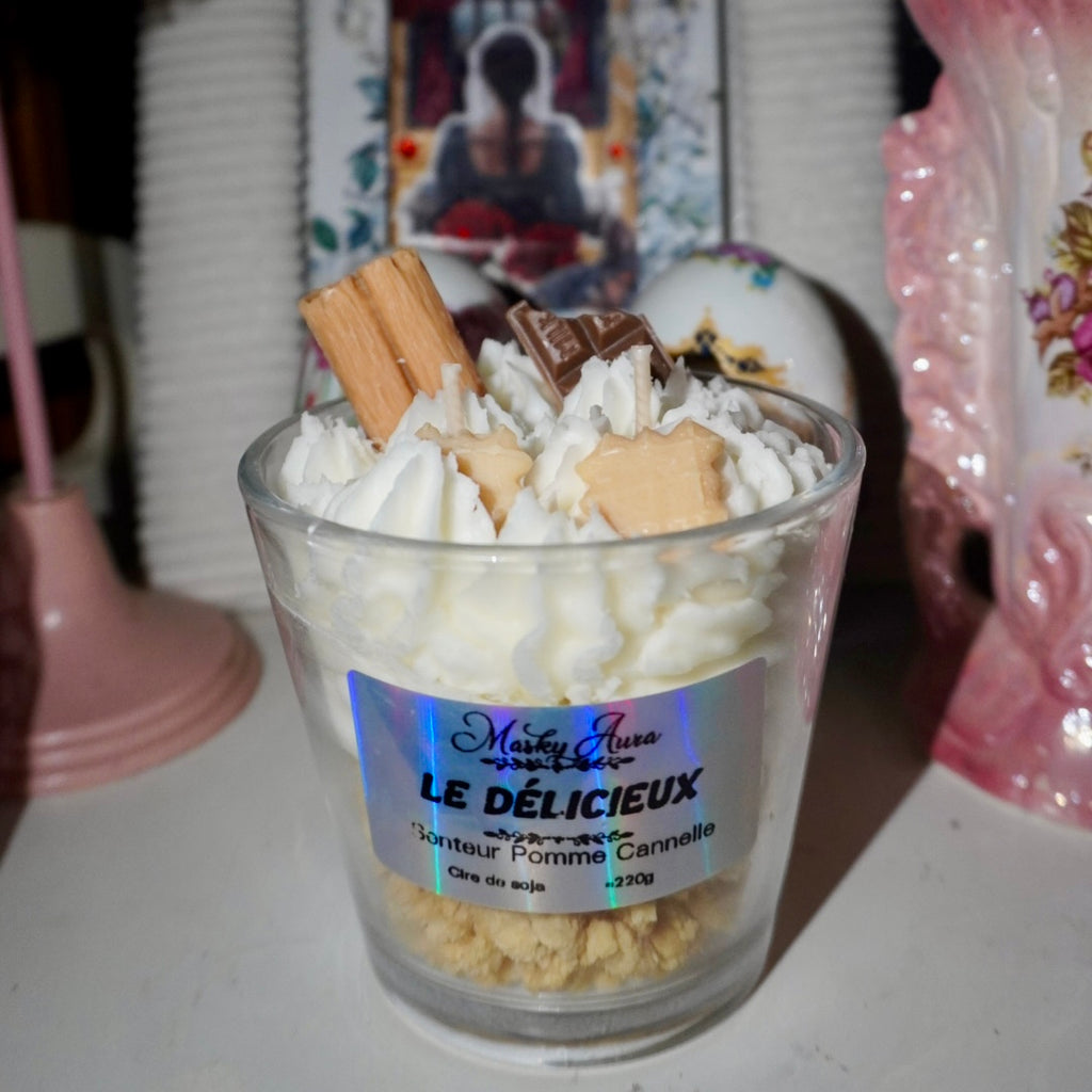 Bougie Le Délicieux • Senteur Pomme Cannelle • Bougie Gourmande