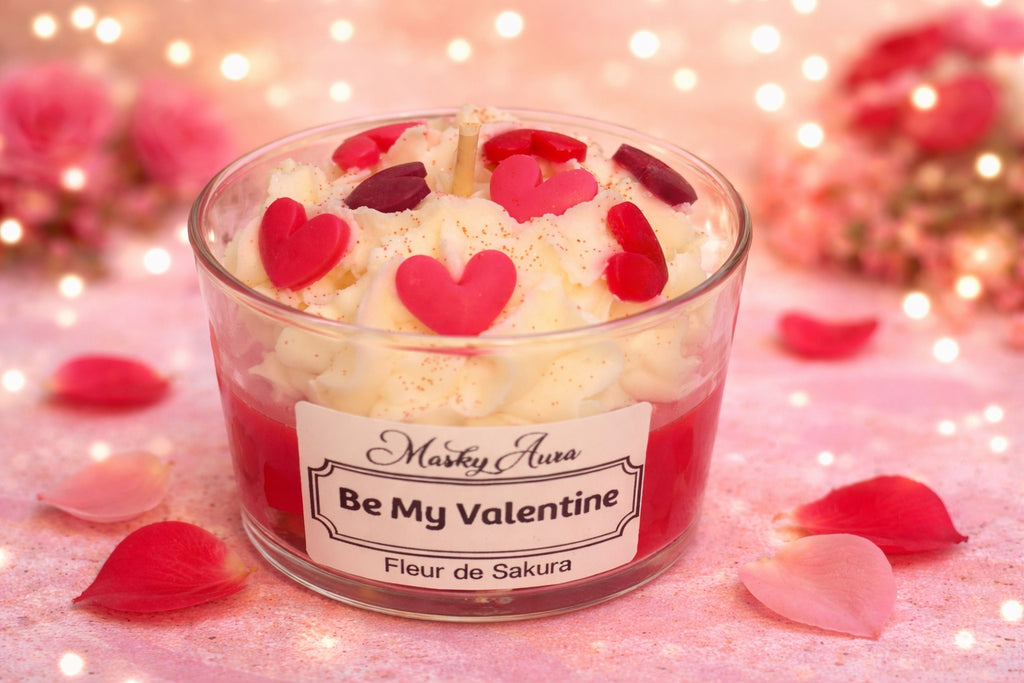 Bougie “Be My Valentine” • Fleur de Sakura • Édition Limitée Saint-Valentin • La Bougie pour Faire sa Demande